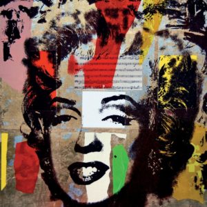 MARILYN 3 (Stile Warhol) - FOGLIO: 91,5 x 91,5 | TECNICA: Serigrafia polimaterica Retouche foglia oro | TIRATURA: 150+L | CODICE: GRI0004