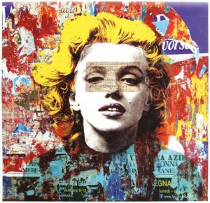 MARILYN 8 - FOGLIO: 91,5 x 91,5 | TECNICA: Serigrafia polimaterica, retouche | TIRATURA: 150 | CODICE: GRI0009