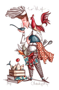 LO CHEF - FOGLIO: 42x29,5| TECNICA: Fineart giclée retouché | TIRATURA: 200+L | CODICE: POR0402