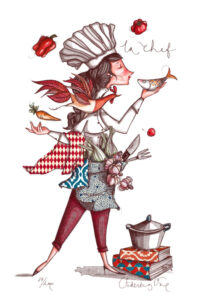 LA CHEF - FOGLIO: 42x29,5| TECNICA: Fineart giclée retouché | TIRATURA: 200+L | CODICE: POR0403
